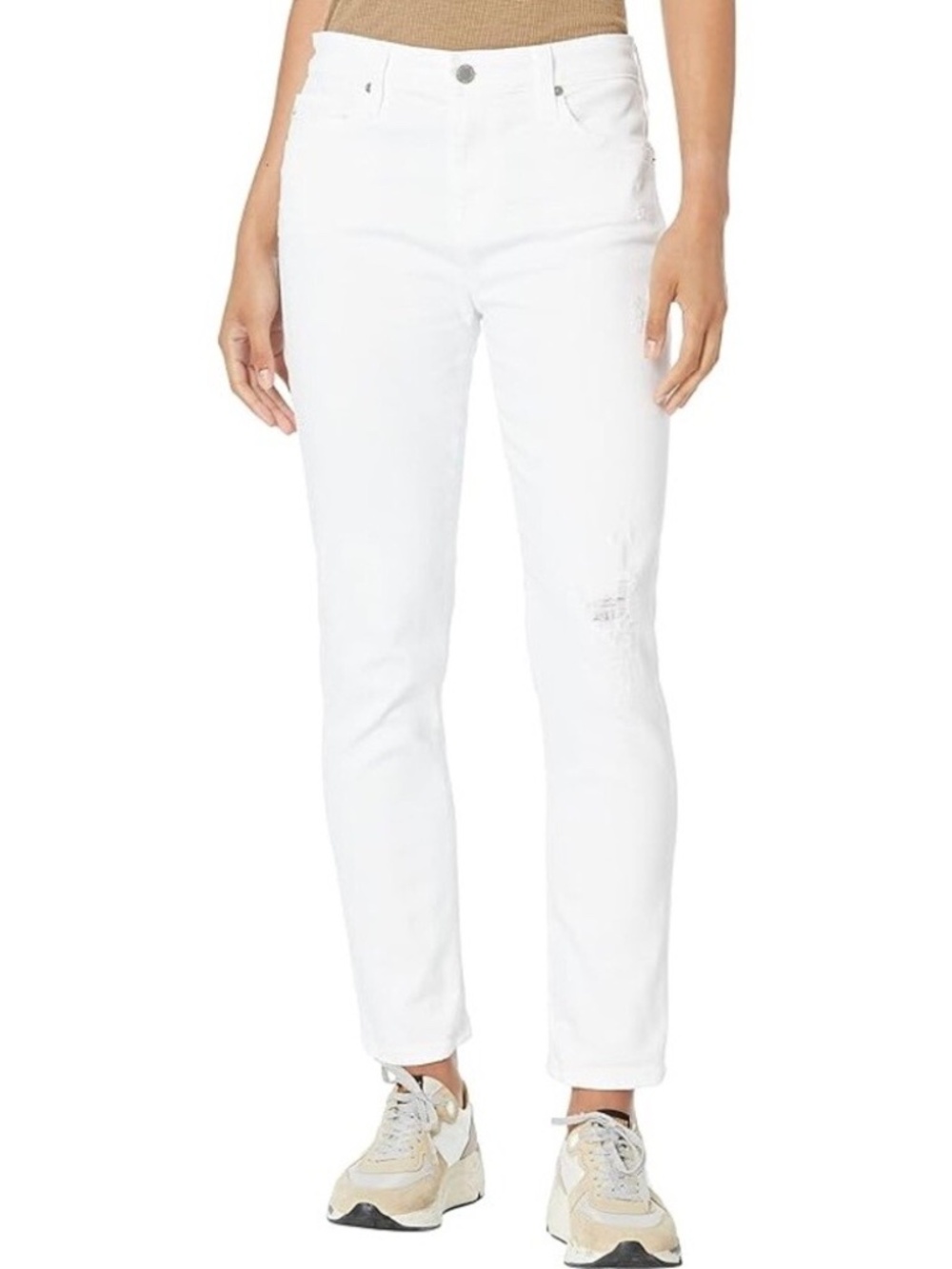 AG | Ex-Boyfriend Slouchy Slim in Classic White Destructed Size 27